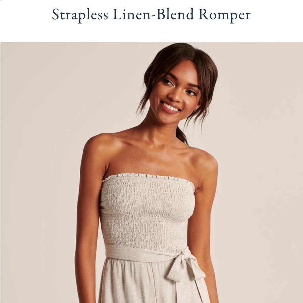 Abercrombie strapless linen romper worn one time